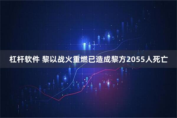 杠杆软件 黎以战火重燃已造成黎方2055人死亡